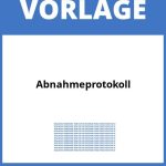 Abnahmeprotokoll Vorlage WORD