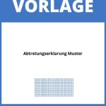 Vorlage Abtretungserklärung Muster WORD