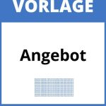 Angebot Vorlage WORD