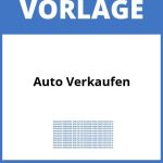 Auto Verkaufen Vorlage WORD