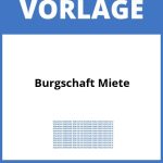 Bürgschaft Miete Vorlage WORD