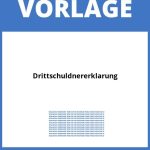 Drittschuldnererklärung Vorlage WORD