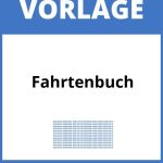 Fahrtenbuch Vorlage WORD