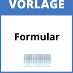 Formular Vorlage WORD