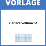 Generalvollmacht Vorlage WORD