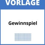 Gewinnspiel Vorlage WORD