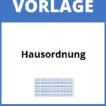 Hausordnung Vorlage WORD