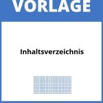 Inhaltsverzeichnis Vorlage WORD