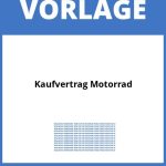 Kaufvertrag Motorrad Vorlage WORD