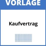 Kaufvertrag Vorlage WORD