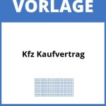 Kfz Kaufvertrag Vorlage WORD