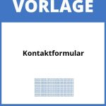 Kontaktformular Vorlage WORD