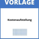 Kostenaufstellung Vorlage WORD