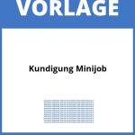 Kündigung Minijob Vorlage WORD