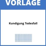 Kündigung Todesfall Vorlage WORD