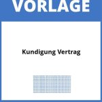 Kündigung Vertrag Vorlage WORD