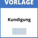 Kündigung Vorlage WORD