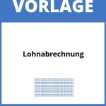 Lohnabrechnung Vorlage WORD