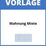 Mahnung Miete Vorlage WORD