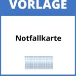 Notfallkarte Vorlage WORD