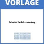 Privater Darlehensvertrag Vorlage WORD