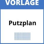 Putzplan Vorlage WORD