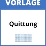 Quittung Vorlage WORD