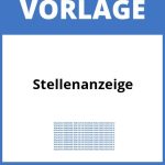 Stellenanzeige Vorlage WORD