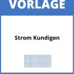 Strom Kündigen Vorlage WORD