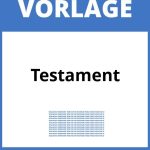 Testament Vorlage WORD