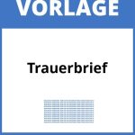 Trauerbrief Vorlage WORD