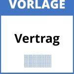 Vertrag Vorlage WORD