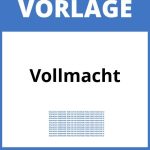 Vollmacht Vorlage WORD