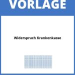 Widerspruch Krankenkasse Vorlage WORD