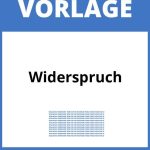 Vorlage Widerspruch WORD