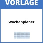 Wochenplaner Vorlage WORD