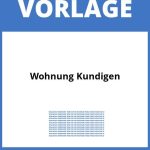 Wohnung Kündigen Vorlage WORD