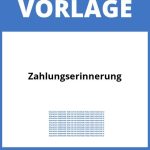 Zahlungserinnerung Vorlage WORD